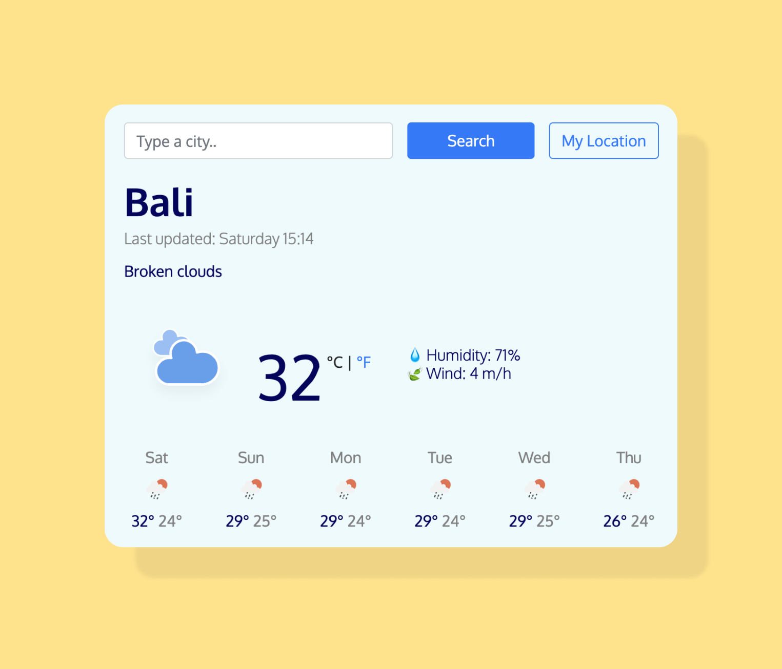Weather App using Vanilla JS